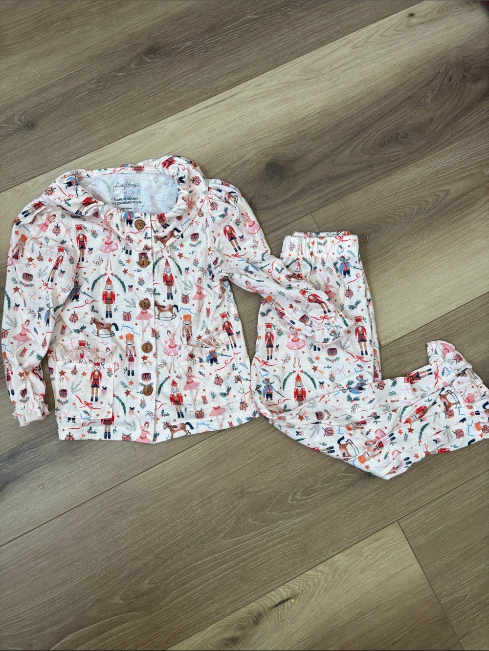 Sweet Honey Pajama set with nutcracker ballet inspired print - Size 4T - Picture 3 of 8